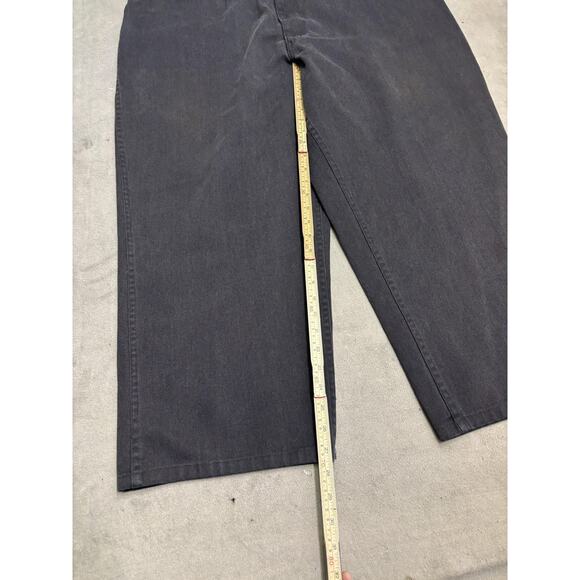 Ben Davis Pants Mens 48x30 Charcoal Twill Workwear Plenty Tough Patch Gray - Picture 2 of 9